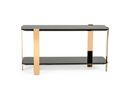 Leroy Modern Ebony & Rosegold Console Table