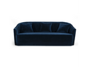 Palomar Modern Blue Velvet & Brass Sofa