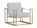 Larson Modern White Leatherette & Gold Accent Chair