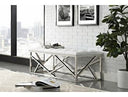 Williamette Mid-Century Dark Grey Fabric Bench