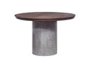 Renzo Modern Round Oak & Concrete Dining Table