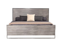 Charlene Modern Grey Elm & Stainless Steel Bed