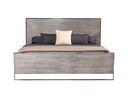 Charlene Modern Grey Elm & Stainless Steel Bed