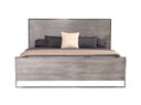 Charlene Modern Grey Elm & Stainless Steel Bed