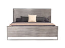 Charlene Modern Grey Elm & Stainless Steel Bed