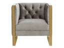 Lindsey Modern White Leatherette & Stainless Steel Bench