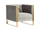 Betsy - Modern Navy Blue Velvet + Gold Kids Chair