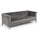 Jeremy Modern Grey Velvet Sofa
