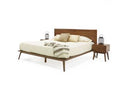 Carmen + Marshall Mid-Century Modern Walnut Bed + Nightstands Set