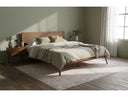 Carmen + Marshall Mid-Century Modern Walnut Bed + Nightstands Set
