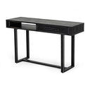 Corbin Mid-Century Black Ash & Glass Dining Table