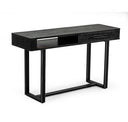 Corbin Mid-Century Black Ash & Glass Dining Table