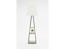 Cortez Modern Black Metal & Faux Concrete Floor Lamp