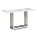 Kingsley Modern Marble & Stainless Steel Console Table