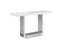 Fauna - Modern Grey Elm & Stainless Steel Console Table