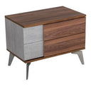 Palermo Italian Modern Faux Concrete & Walnut Chest