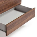 Palermo - Italian Modern Faux Concrete & Noce Bodrum 4-Piece Bedroom Set