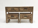 Mandy Modern Nutmeg Acacia Console & End Table Set