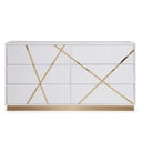 Nixa Modern White & Gold Chest