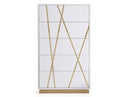 Nixa Modern White & Gold Chest