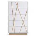 Nixa - Modern White & Gold Mirror