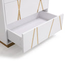Nixa Modern White & Gold Chest