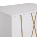 Nixa Modern White & Gold Chest