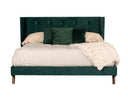 Metcalf - Mid-Century Walnut & Grey Bed w/ Two Nightstands