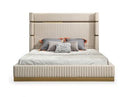 Legend Modern White Bonded Leather Bed