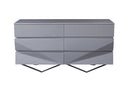 Duke Modern Grey & Black Gun Chrome Dresser