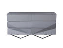 Duke Modern Grey & Black Gun Chrome Dresser