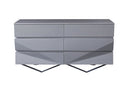 Duke Modern Grey & Black Gun Chrome Dresser