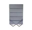 Duke Modern Grey Velvet & Black Gun Chrome 4-Piece Bedroom Set