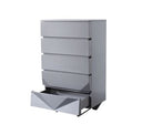 Duke Modern Grey Velvet & Black Gun Chrome Bedroom Set