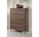 Calabria Modern Walnut Mirror