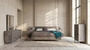 Bronx Italian Modern Faux Concrete & Grey Dresser & Mirror Set