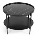 Randal Modern Round Black Metal Coffee Table