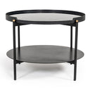 Randal Modern Round Black Metal Coffee Table