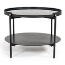 Randal Modern Round Black Metal Coffee Table