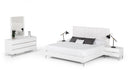 angela - italian modern white eco leather bed