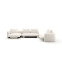 Overlap Sectional - Left-Facing Chaise, Large - Crème Travertine by Caracole