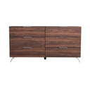 Lamont + Brooklyn - Modern Beige Fabric + Walnut 4-Piece Bedroom Set