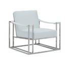 Larson Modern White Leatherette & Gold Accent Chair
