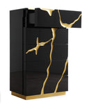 Aspen - Modern Black & Gold Chest