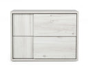 Asus - Italian Modern White Washed Oak Nightstand