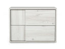 Asus - Italian Modern White Washed Oak Nightstand