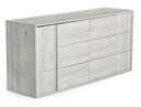 Asus - Italian Modern White Washed Oak Dresser