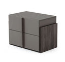 Lucia - Italian Modern Elm and Matte Grey Mirror