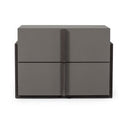 Lucia - Italian Modern Matte Grey + Elm Grey 4-Piece Bedroom Set