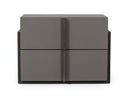 Lucia - Italian Modern Elm and Matte Grey Nightstand